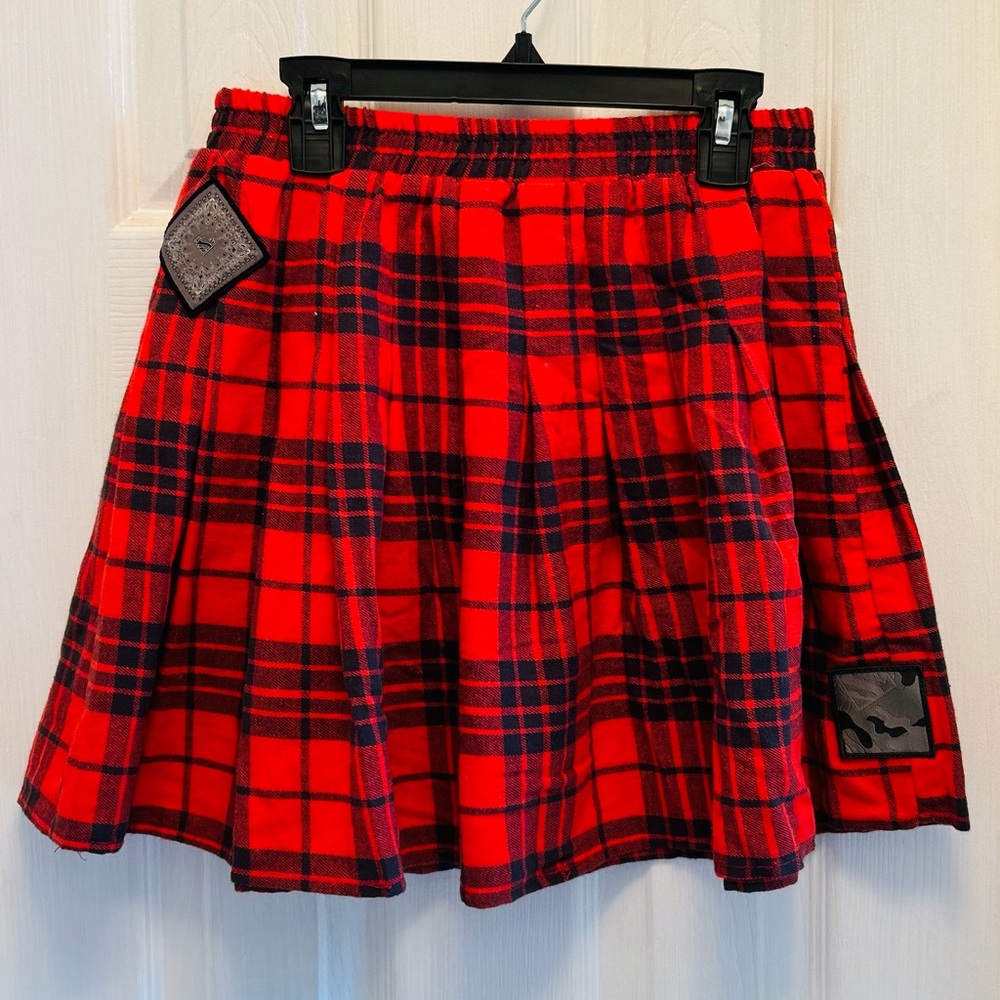 NWT Superman Licensed Plaid Skirt